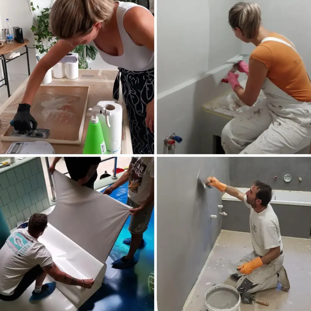 műgyanta padló tanfolyam kivitelezési munkák a képzés után